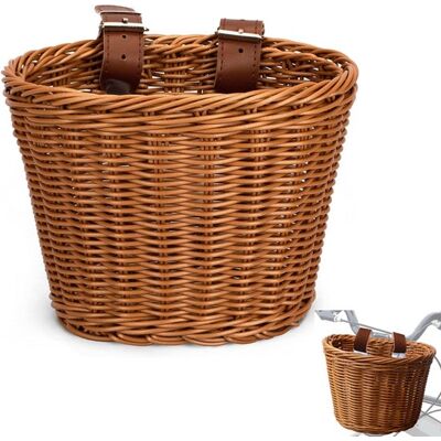 OEM Cesta Para Bicicleta, Aspecto De Mimbre, Fácil De Instalar, Apta Para Bicicletas Infantiles De 12 A 18 Pulgadas, Marrón, 21 × 16 × 16 Cm OEM Cesta Para Bicicleta, Aspecto De Mimbre, Fácil De Instalar, Apta Para Bicicletas Infantiles De 12 A 18 Pulgadas, Marrón, 21 × 16 × 16 Cm