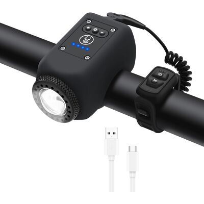 OEM Bocina Electrónica Para Bicicletas De Montaña – Resistente Al Agua (ipx5) – Con Bocina Recargable Por Usb – Timbre De Bicicleta Con Faro Grande OEM Bocina Electrónica Para Bicicletas De Montaña – Resistente Al Agua (ipx5) – Con Bocina Recargable Por Usb – Timbre De Bicicleta Con Faro Grande