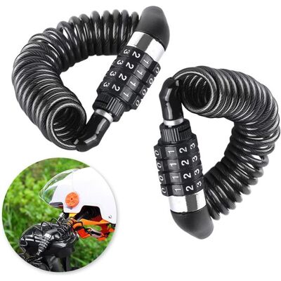 OEM Candado De Combinación De Aleación De Zinc (paquete De 2),cable De 150 Cm/59 Pulgadas,candado De Bicicleta Negro Para Bicicletas OEM Candado De Combinación De Aleación De Zinc (paquete De 2),cable De 150 Cm/59 Pulgadas,candado De Bicicleta Negro Para Bicicletas
