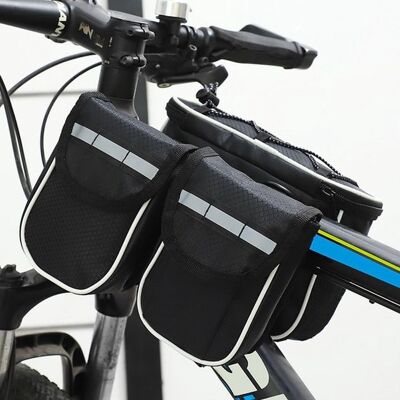 OEM Bolsa Para Cuadro De Bicicleta 4 En 1,apta Para Bicicletas De Carretera Y De Montaña (negra) OEM Bolsa Para Cuadro De Bicicleta 4 En 1,apta Para Bicicletas De Carretera Y De Montaña (negra)