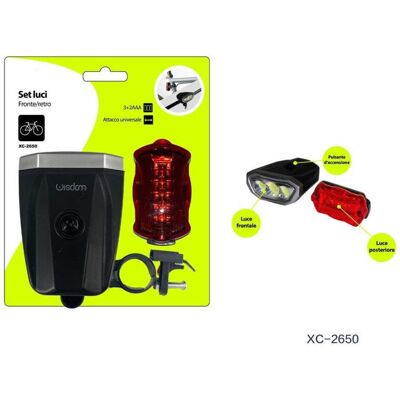 TRADE SHOP TRAESIO Trade Shop - Batería Frente / Luces Traseras Para Bicicleta Bike Ataque Universal Xc-2650 - TRADE SHOP TRAESIO Trade Shop - Batería Frente / Luces Traseras Para Bicicleta Bike Ataque Universal Xc-2650 -