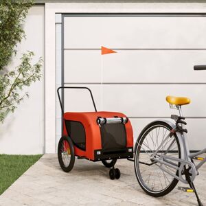 Remolque De Bicicleta Mascotas Hierro Tela Oxford Naranja Negro Vidaxl Remolque De Bicicleta Mascotas Hierro Tela Oxford Naranja Negro Vidaxl