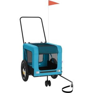 Remolque De Bicicleta Mascotas Hierro Tela Oxford Azul Negro Vidaxl Remolque De Bicicleta Mascotas Hierro Tela Oxford Azul Negro Vidaxl