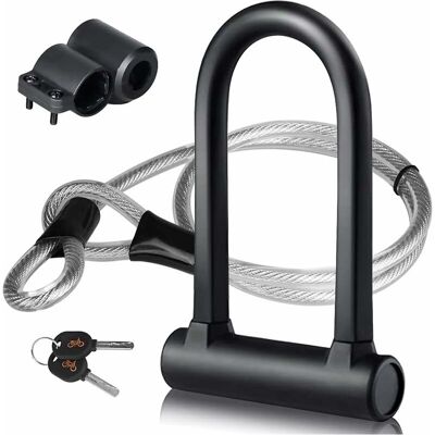 OEM Candado Para Bicicleta En Forma De U Con Cable Antirrobo Flexible Y Soporte Estable. OEM Candado Para Bicicleta En Forma De U Con Cable Antirrobo Flexible Y Soporte Estable.