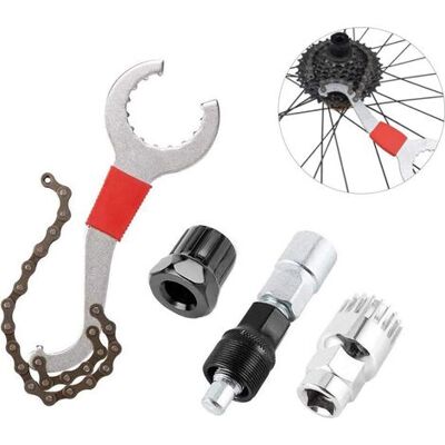OEM Kit De Herramientas Para Desmontar El Cassette Del Desviador De La Bicicleta, Kit De Reparación Multifuncional Con Llave De Cadena, Compatible Con 5-11 Velocidades Para Desmontar Bielas, Cadena Y Eje. OEM Kit De Herramientas Para Desmontar El Cassette Del Desviador De La Bicicleta, Kit De Reparación Multifuncional Con Llave De Cadena, Compatible Con 5-11 Velocidades Para Desmontar Bielas, Cadena Y Eje.