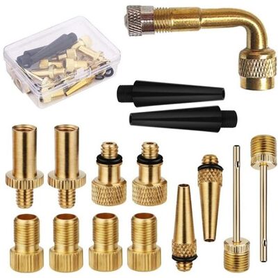 OEM Adaptador De Válvula De 15 Piezas, Adaptadores De Válvula Presta Schrader Bicicletas, Juego Adaptadores Válvula Neumático Dv Av Sv Latón, Dorado OEM Adaptador De Válvula De 15 Piezas, Adaptadores De Válvula Presta Schrader Bicicletas, Juego Adaptadores Válvula Neumático Dv Av Sv Latón, Dorado