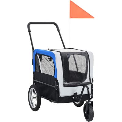 vidaXL - 2-in-1 Pet Bike Trailer & Jogger - Gris vidaXL - 2-in-1 Pet Bike Trailer & Jogger - Gris
