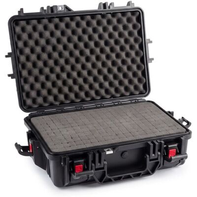 Perel Maleta Rígida De Protección Ip67 Impermeable Con Espuma Precortada, Maletín Para Cámara Dron Equipo Y Herramientas, Maleta Antigolpes Antipolvo Con Válvula De Presión Y Asa, 450 X 336 X 174 Mm Perel Maleta Rígida De Protección Ip67 Impermeable Con Espuma Precortada, Maletín Para Cámara Dron Equipo Y Herramientas, Maleta Antigolpes Antipolvo Con Válvula De Presión Y Asa, 450 X 336 X 174 Mm