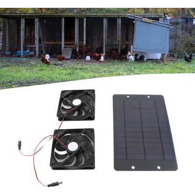 OEM Kit De Ventilación Solar, Ventilador Doble Con Panel De 20 W Para Gallinero, Invernadero, Cobertizo OEM Kit De Ventilación Solar, Ventilador Doble Con Panel De 20 W Para Gallinero, Invernadero, Cobertizo