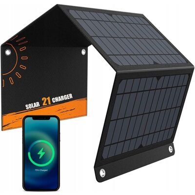 OEM Panel Solar De 21 W 3,5 A, Alfombrilla De Viaje Plegable, Cargador Solar 2x Usb OEM Panel Solar De 21 W 3,5 A, Alfombrilla De Viaje Plegable, Cargador Solar 2x Usb
