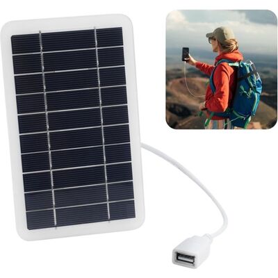 OEM Panel Solar Portátil De 2w 5v Con Puerto Usb Y Cargador Solar Para Senderismo,resistente Al Agua Ip65,cable Usb Incluido OEM Panel Solar Portátil De 2w 5v Con Puerto Usb Y Cargador Solar Para Senderismo,resistente Al Agua Ip65,cable Usb Incluido