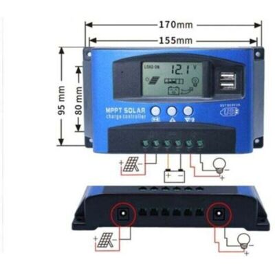 OEM Controlador De Carga Solar Mppt De 40 A, Controlador De Batería Para Panel Solar Usb De 12 V Y 24 V, Regulador De Batería Inteligente Con Pantalla Lcd (40 A) OEM Controlador De Carga Solar Mppt De 40 A, Controlador De Batería Para Panel Solar Usb De 12 V Y 24 V, Regulador De Batería Inteligente Con Pantalla Lcd (40 A)