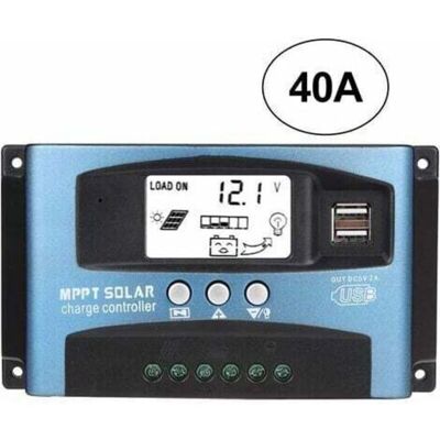 OEM Controlador De Carga Solar Mppt De 40 A, Controlador De Batería Para Panel Solar Usb De 12 V Y 24 V, Regulador De Batería Inteligente Con Pantalla Lcd (40 A) OEM Controlador De Carga Solar Mppt De 40 A, Controlador De Batería Para Panel Solar Usb De 12 V Y 24 V, Regulador De Batería Inteligente Con Pantalla Lcd (40 A)