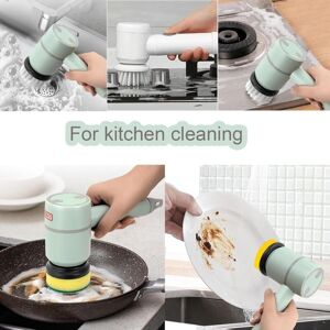 OEM Cepillo De Limpieza Eléctrico Inalámbrico Usb Multifuncional Con 6 Cabezales Intercambiables, Ideal Para Limpiar Suelos De Baño, Ventanas, Cocinas, Etc. (blanco) OEM Cepillo De Limpieza Eléctrico Inalámbrico Usb Multifuncional Con 6 Cabezales Intercambiables, Ideal Para Limpiar Suelos De Baño, Ventanas, Cocinas, Etc. (blanco)