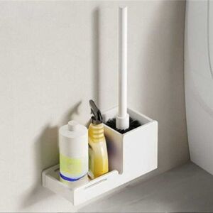 OEM Cepillo Para Inodoro Sin Taladro - Limpieza Eficaz Para Su Baño - Modelo Mejorado (con Estante) 207.833.5cm Blanco OEM Cepillo Para Inodoro Sin Taladro - Limpieza Eficaz Para Su Baño - Modelo Mejorado (con Estante) 207.833.5cm Blanco