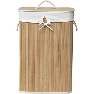 Tendance - Cesto Rectangular Plegable Para Ropa Sucia - Tela De Lino De Bambú Tendance - Cesto Rectangular Plegable Para Ropa Sucia - Tela De Lino De Bambú