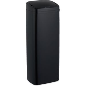 Relaxdays - Cubo De Basura Cocina Con Sensor, 50 Litros, Tapa Eléctrica, Soporte Bolsas, Papelera Automática, Negro Relaxdays - Cubo De Basura Cocina Con Sensor, 50 Litros, Tapa Eléctrica, Soporte Bolsas, Papelera Automática, Negro
