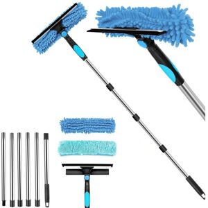 OEM Escobilla Limpiacristales, Herramientas De Limpieza De Ventanas Con Mango Largo, Cepillo De Limpieza Con Escobilla De Silicona Y Herramienta De Fregado. OEM Escobilla Limpiacristales, Herramientas De Limpieza De Ventanas Con Mango Largo, Cepillo De Limpieza Con Escobilla De Silicona Y Herramienta De Fregado.