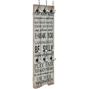 Perchero De Pared Thank You Con 6 Ganchos 120x40 Cm Vidaxl Perchero De Pared Thank You Con 6 Ganchos 120x40 Cm Vidaxl