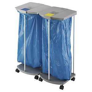 Hailo Soporte Para Bolsas De Basura Con 250 Bolsas De Basura Azules Hailo Soporte Para Bolsas De Basura Con 250 Bolsas De Basura Azules