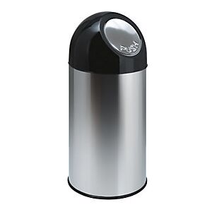 Certeo - Cubo De Basura Con Trampilla Acero Capacidad 40 L Acero Certeo - Cubo De Basura Con Trampilla Acero Capacidad 40 L Acero