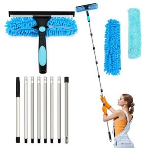 TOIVIZE Limpiador De Ventanas 3 En 1 - Escobilla De Silicona Profesional De 3,1 M + Cepillo De Microfibra + Cabezal Giratorio De 270°, Azul - Kit Telescópico De Limpieza De Ventanas TOIVIZE Limpiador De Ventanas 3 En 1 - Escobilla De Silicona Profesional De 3,1 M + Cepillo De Microfibra + Cabezal Giratorio De 270°, Azul - Kit Telescópico De Limpieza De Ventanas