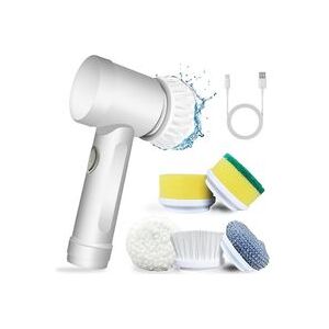 OEM Cepillo De Limpieza Eléctrico, Cepillo Giratorio De Mano, Cepillo Eléctrico Con 5 Cabezales, Kit De Limpieza Automático Para Bañera, Cocina, Azulejos, Ventanas, Platos - Crezuo OEM Cepillo De Limpieza Eléctrico, Cepillo Giratorio De Mano, Cepillo Eléctrico Con 5 Cabezales, Kit De Limpieza Automático Para Bañera, Cocina, Azulejos, Ventanas, Platos - Crezuo