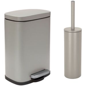 Spirella - Cubo de basura con pedal 5L y escobilla - Diseño moderno Spirella - Cubo de basura con pedal 5L y escobilla - Diseño moderno