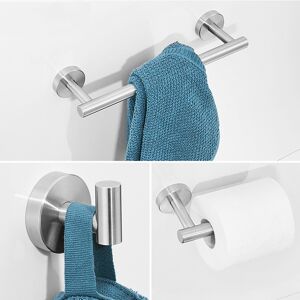 REDROAD Accesorios De Baño, Juego De Herrajes De Baño Plateados, Juego De 3 Piezas, Incluye Una Barra Para Toallas, Un Soporte Para Papel Higiénico, Un Gancho Para Abrigos Y Un Soporte De Acero Inoxidable Mon REDROAD Accesorios De Baño, Juego De Herrajes De Baño Plateados, Juego De 3 Piezas, Incluye Una Barra Para Toallas, Un Soporte Para Papel Higiénico, Un Gancho Para Abrigos Y Un Soporte De Acero Inoxidable Mon