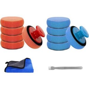 OEM Juego De Esponjas Para Pulir Coches Con Paños De Microfibra Y Raspador, Esponja De 90 Mm, Paquete De 10 Unidades, Almohadillas De Mano, Aplicador De Cera -crezuo OEM Juego De Esponjas Para Pulir Coches Con Paños De Microfibra Y Raspador, Esponja De 90 Mm, Paquete De 10 Unidades, Almohadillas De Mano, Aplicador De Cera -crezuo