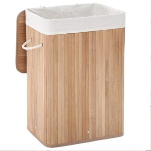 OEM Cesto De Ropa De 100 Litros, 2 Compartimentos, Tapa De Bambú, Asa, Plegable, Con Bolsa Extraíble Y Lavable A Máquina, Ideal Para El Cuarto De Lavado O El Dormitorio, Color Madera. OEM Cesto De Ropa De 100 Litros, 2 Compartimentos, Tapa De Bambú, Asa, Plegable, Con Bolsa Extraíble Y Lavable A Máquina, Ideal Para El Cuarto De Lavado O El Dormitorio, Color Madera.