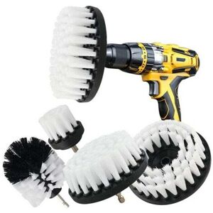 DPZO Juego De 5 Cepillos De Limpieza Para Taladro, Cepillo Para Taladro De Coche, Azulejos, Alfombras, Bañera, Cocina, Inodoro, Blanco DPZO Juego De 5 Cepillos De Limpieza Para Taladro, Cepillo Para Taladro De Coche, Azulejos, Alfombras, Bañera, Cocina, Inodoro, Blanco
