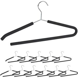 RELAXDAYS 24 Perchas Ropa Antideslizantes, Para Trajes, Pantalones, Metal Y Goma Eva, 42,5 Cm De Ancho, Negro RELAXDAYS 24 Perchas Ropa Antideslizantes, Para Trajes, Pantalones, Metal Y Goma Eva, 42,5 Cm De Ancho, Negro