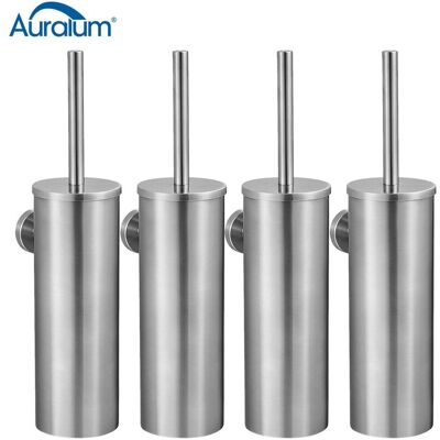 4x Auralum Escobillas De Baño Wc Con Soporte, Escobilla Wc En Acero Inoxidable, Montaje En Pared, Escobilla Y Portaescobilla Con Tapa, Limpieza Wc 360º 4x Auralum Escobillas De Baño Wc Con Soporte, Escobilla Wc En Acero Inoxidable, Montaje En Pared, Escobilla Y Portaescobilla Con Tapa, Limpieza Wc 360º