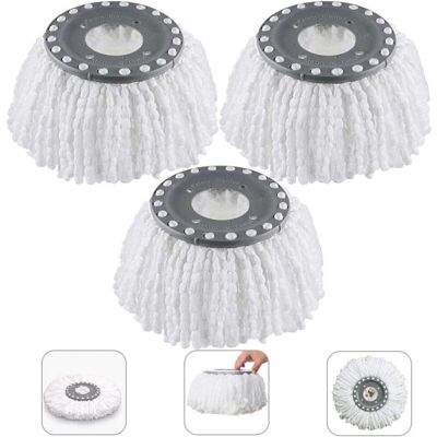 Ahlsen Paquete De Cabezales De Escoba De Microfibra, Cabezales De Fregona, Cabezales De Fregona Redondos De Repuesto, Cabezales De Fregona Giratorios De 360 Grados Para Escobas De Fregona Giratorias D Ahlsen Paquete De Cabezales De Escoba De Microfibra, Cabezales De Fregona, Cabezales De Fregona Redondos De Repuesto, Cabezales De Fregona Giratorios De 360 Grados Para Escobas De Fregona Giratorias D