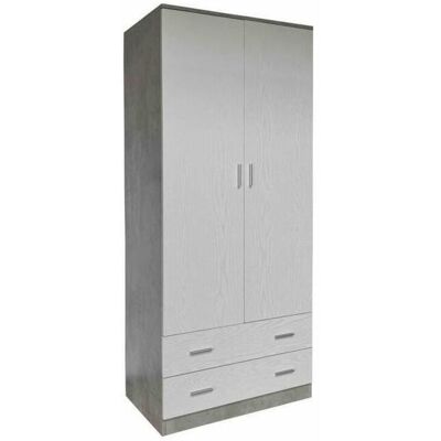 CAPALDO Armadio Space 2+2c Cemento/bianco F. 80x52x190cm CAPALDO Armadio Space 2+2c Cemento/bianco F. 80x52x190cm