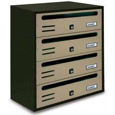 FERRAMENTA1.COM Cassetta Postale Alubox Cubo/r 4 38,5x25x43 Sabbia FERRAMENTA1.COM Cassetta Postale Alubox Cubo/r 4 38,5x25x43 Sabbia
