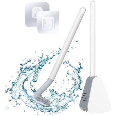 TONCHEAN Cepillo De Baño De Golf Con Soporte Y Escobilla, Cepillo De Baño De Silicona Con Mango Largo (blanco) TONCHEAN Cepillo De Baño De Golf Con Soporte Y Escobilla, Cepillo De Baño De Silicona Con Mango Largo (blanco)