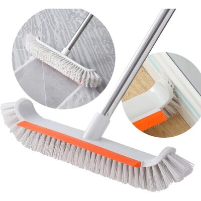 SUNXURY Cepillo De Piso Con Mango Largo De 130 Cm, Cepillo Rígido Con Escobilla De Goma, Cepillo De Fregado De 36 Cm, Superficie De Cepillado Para Limpiar Cocinas Y Baños. SUNXURY Cepillo De Piso Con Mango Largo De 130 Cm, Cepillo Rígido Con Escobilla De Goma, Cepillo De Fregado De 36 Cm, Superficie De Cepillado Para Limpiar Cocinas Y Baños.