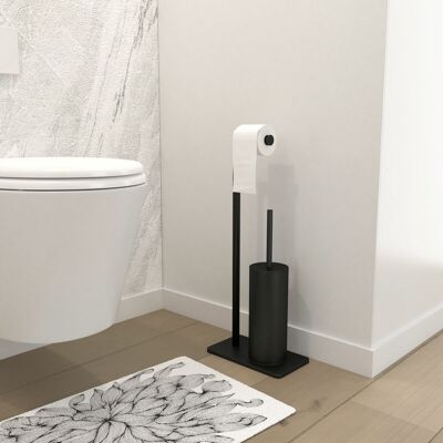 GALEDO Cepillo De Wc Negro Mate Con Base - Wc Brushy GALEDO Cepillo De Wc Negro Mate Con Base - Wc Brushy