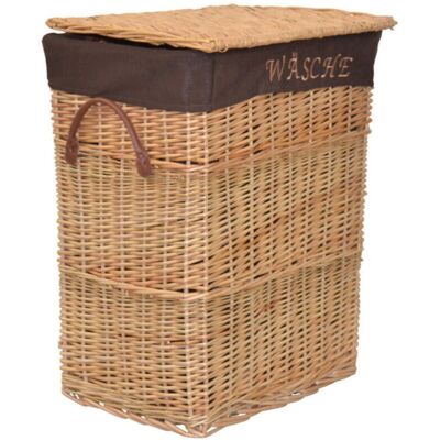 Décoshop26 - Cesto Para La Ropa Sucia De Mimbre, Cofre Con Inserto De Tela De Color Natural Y Asas Med05175 Décoshop26 - Cesto Para La Ropa Sucia De Mimbre, Cofre Con Inserto De Tela De Color Natural Y Asas Med05175