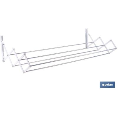 Cofan - Tendedero Para Pared Extensible Hasta 1 Metro Fabricado En Aluminio Lacado Cofan - Tendedero Para Pared Extensible Hasta 1 Metro Fabricado En Aluminio Lacado