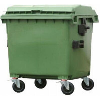 DENOX Contenedor Basura 800 L.c/ruedas+tapa Abatible Verde DENOX Contenedor Basura 800 L.c/ruedas+tapa Abatible Verde