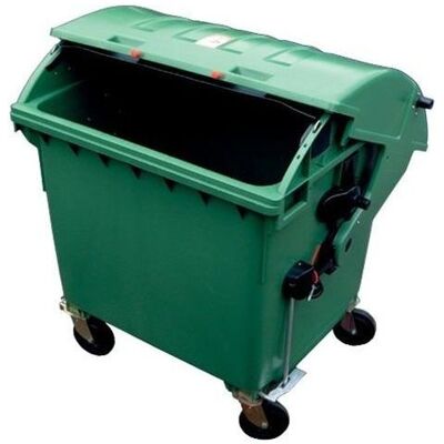 FP Contenedor Basurero Plástico 1,1m3 Tapa Redondeado Verde FP Contenedor Basurero Plástico 1,1m3 Tapa Redondeado Verde