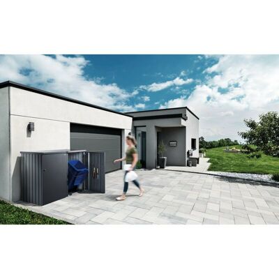 Contenedor Metalico De Basura Biohort Alex Color Gris Oscuro Metalizado Contenedor Metalico De Basura Biohort Alex Color Gris Oscuro Metalizado