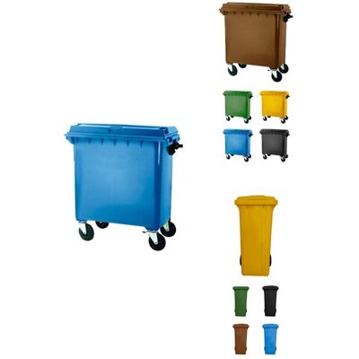 Jardin202 - Contenedor De Basura Reciclables De Colores Con Ruedas Mango Antideslizante 1100 L (azul) Jardin202 - Contenedor De Basura Reciclables De Colores Con Ruedas Mango Antideslizante 1100 L (azul)