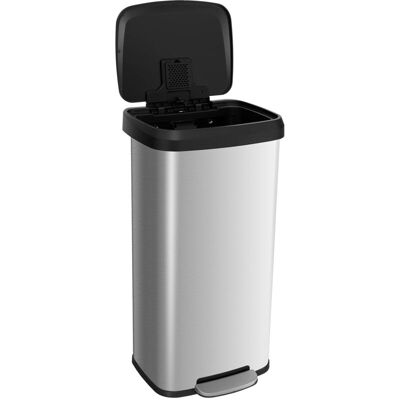 Costway Cubo De Basura Cocina, Papelera Cocina Con Tapa De Metal, Basurero A Prueba De Huellas Dactilares, Cubo De Reciclaje Con Pedal Para Hogar, Oficina Y Cocina (68l, Plata) Costway Cubo De Basura Cocina, Papelera Cocina Con Tapa De Metal, Basurero A Prueba De Huellas Dactilares, Cubo De Reciclaje Con Pedal Para Hogar, Oficina Y Cocina (68l, Plata)