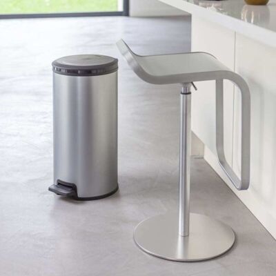 CURVER Furniture Limited - Papelera De Pedal Deco Redonda Plateado 30l CURVER Furniture Limited - Papelera De Pedal Deco Redonda Plateado 30l