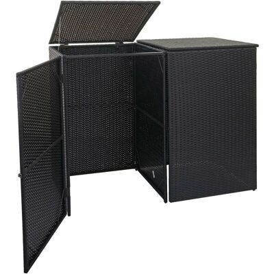 Cubo De Basura 2 Cubos Hhg-257, Cubo De Basura Cubo De Basura, Poly Rattan 2x120l, Negro Cubo De Basura 2 Cubos Hhg-257, Cubo De Basura Cubo De Basura, Poly Rattan 2x120l, Negro