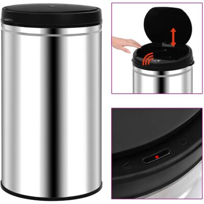 Vidaxl - Cubo De Basura Con Sensor Automático 60 L Acero Inoxidable Vidaxl - Cubo De Basura Con Sensor Automático 60 L Acero Inoxidable